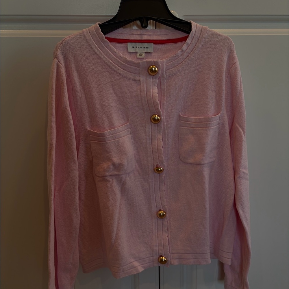😱💕New Free Assembly Women's Cardigan in Pink, Midweight, Size: S - Picture 8 of 11